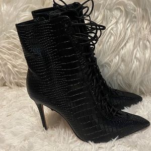 Schutz lace up booties